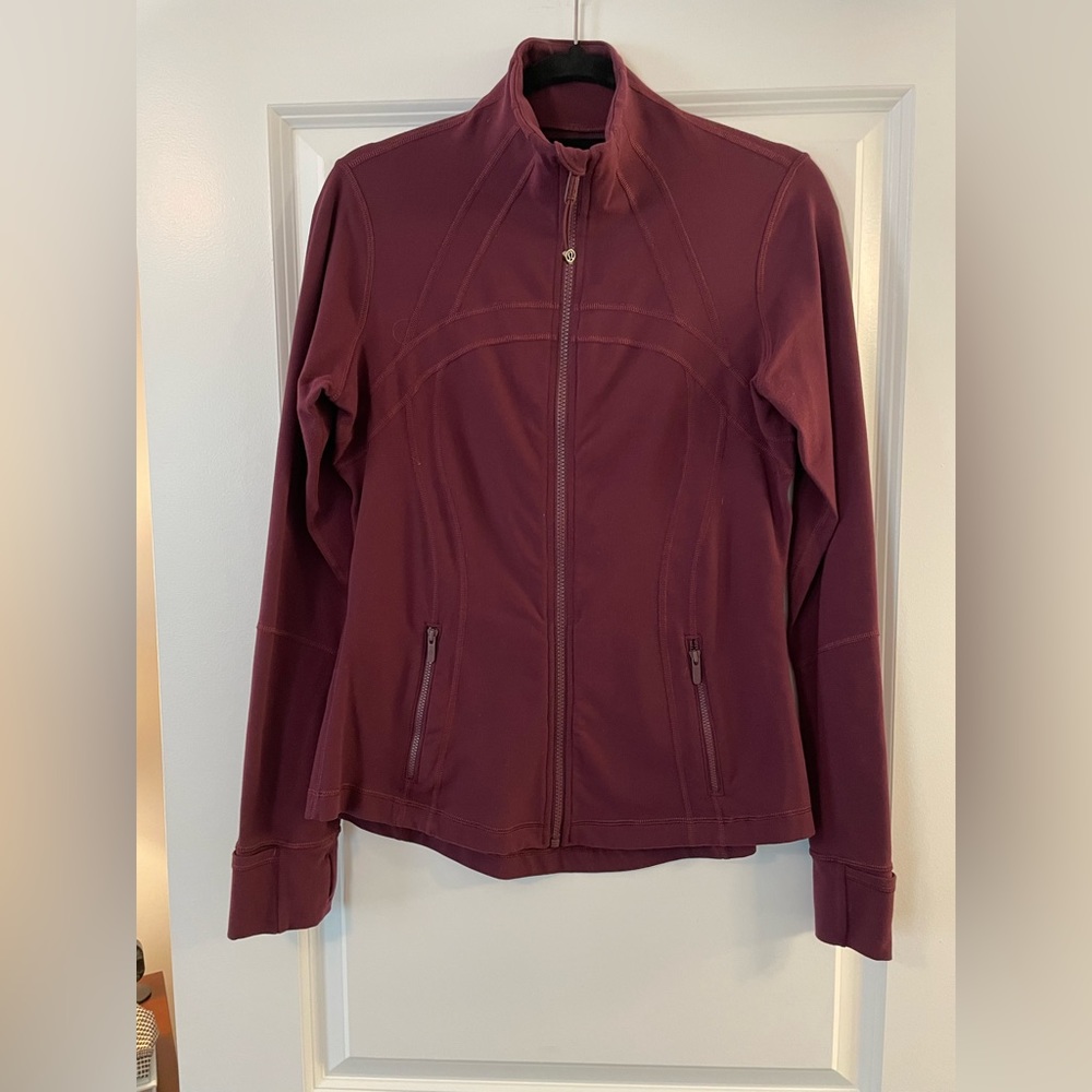 Lululemon Define Jacket Size 10 Burgundy